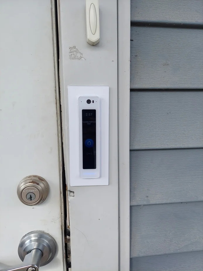 A video intercom installed at an Augusta Township entrance