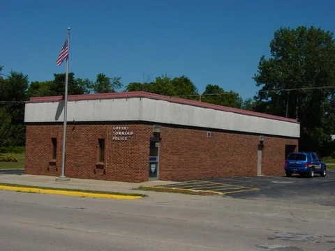 The exterior of the Covert Township Police station