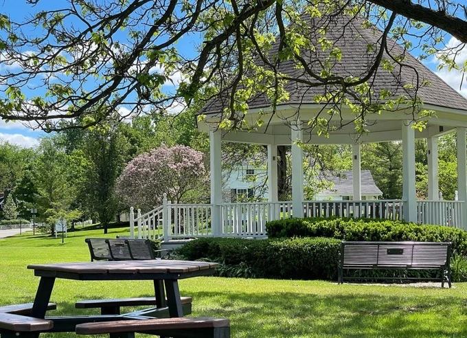 The gazebo and picnic area at Franklin Village Park