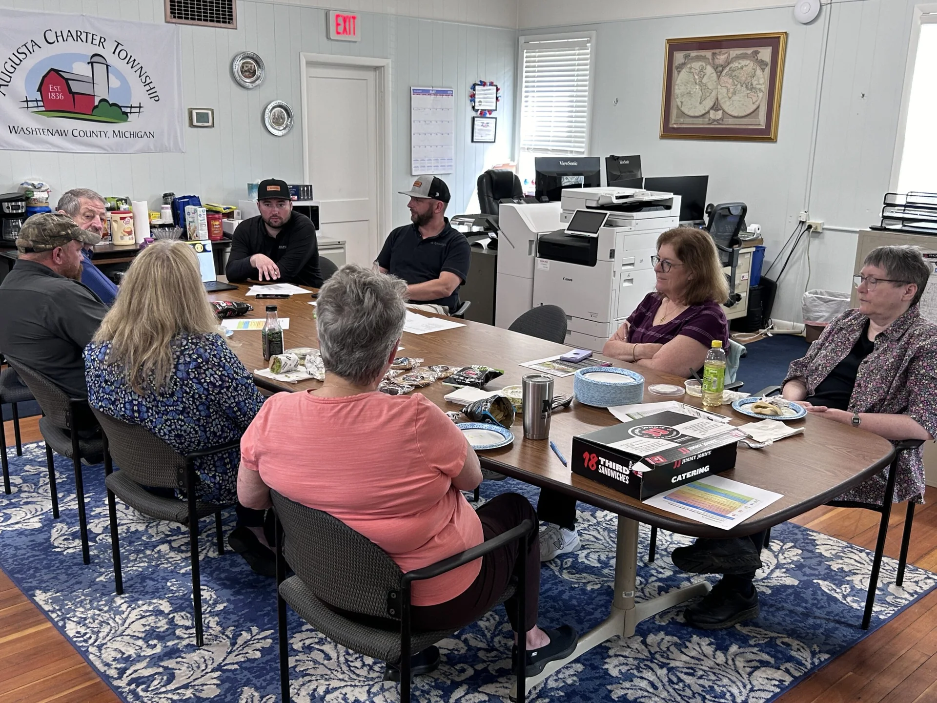 A municipal team meeting at Augusta Charter Township